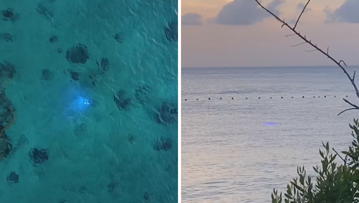 No se conoce el origen de esta extraña luz azul