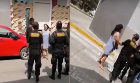 Mujer golpeó a su hijo en vía pública por serle infiel a su esposa Mujer golpeó a su hijo en vía pública por serle infiel a su esposa