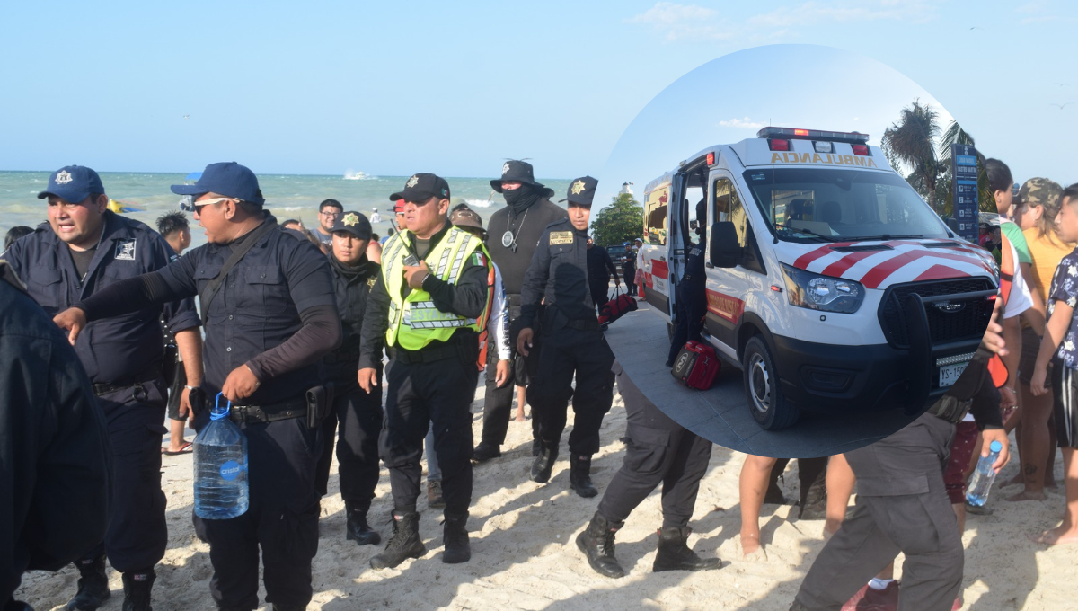 El hombre recibió los primeros auxilios por elementos de la Cruz Roja El hombre recibió los primeros auxilios por elementos de la Cruz Roja