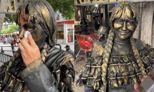 Estatua viviente de Guadalajara revela cuánto gana al día