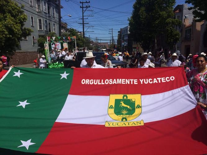 Las estrellas representan algunos municipios de Yucatán.

