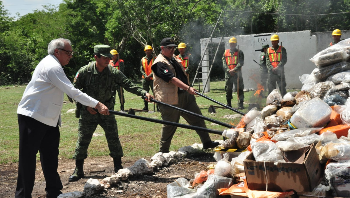 Se incineraron 280 indicios, correspondientes a 118 expedientes