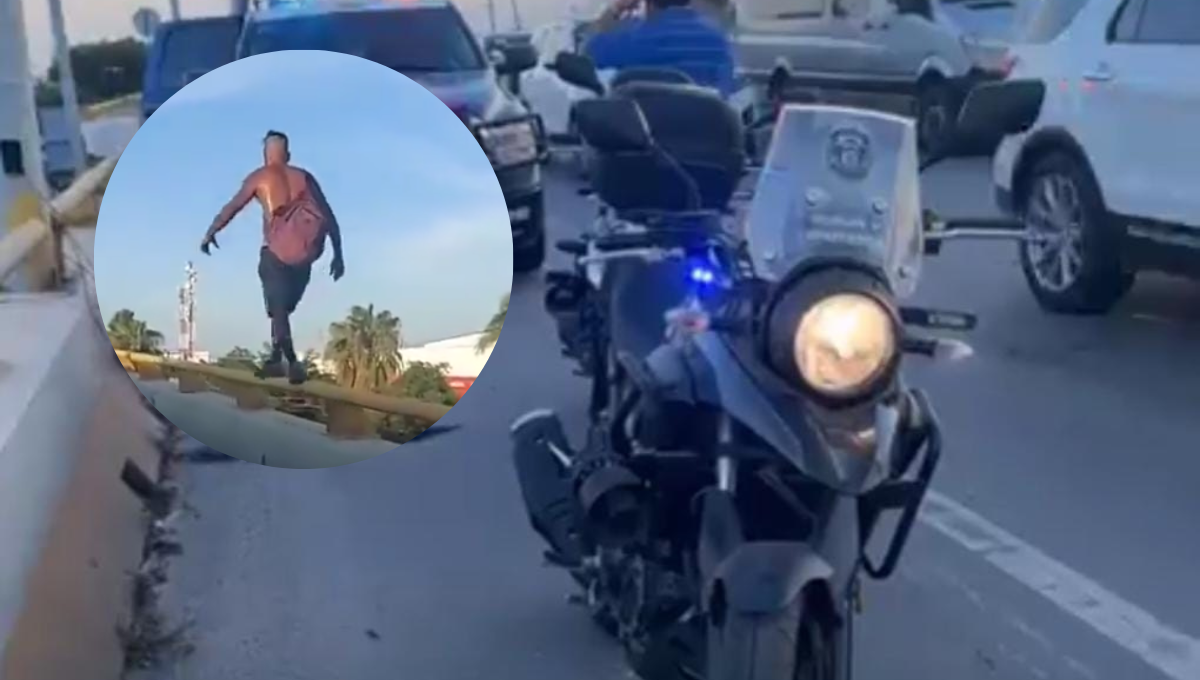 Evitan suicidio de un hombre en Playa del Carmen; se quería tirar de un puente