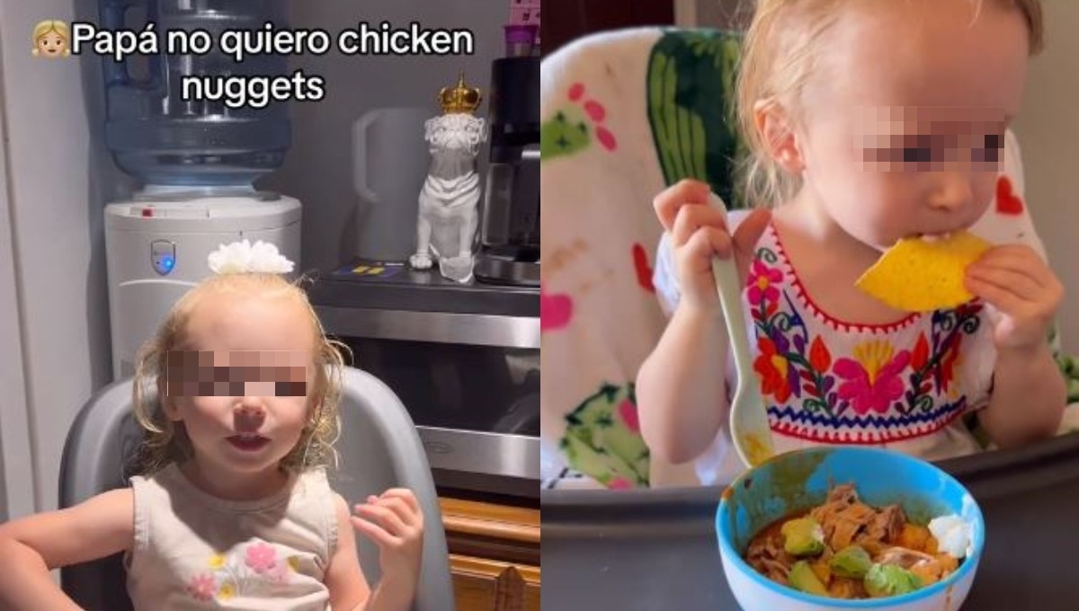 La niña prefirió un plato de pozole que nuggets de pollo La niña prefirió un plato de pozole que nuggets de pollo
