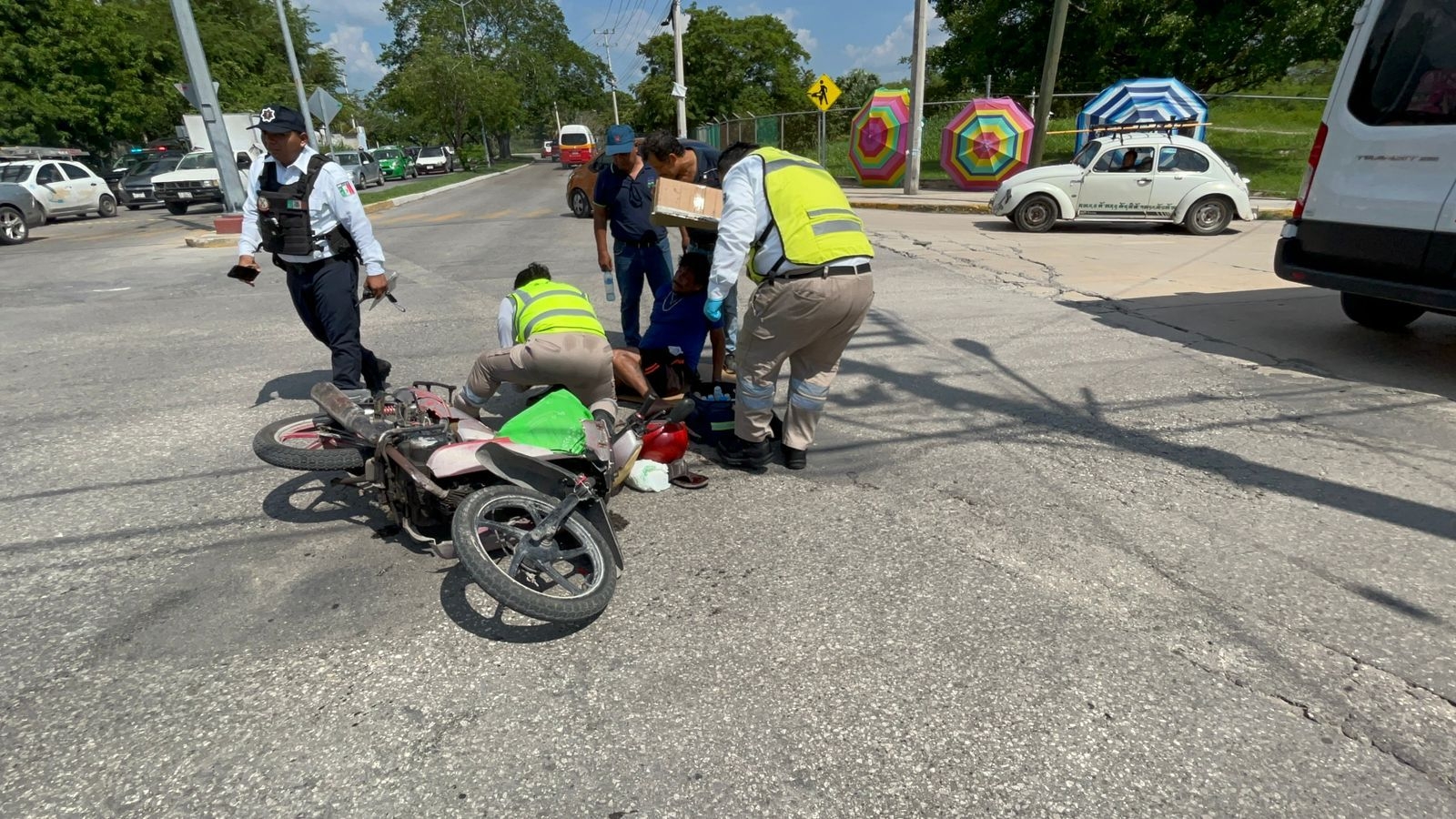 Los motociclistas presentaron graves heridas en el cuerpo