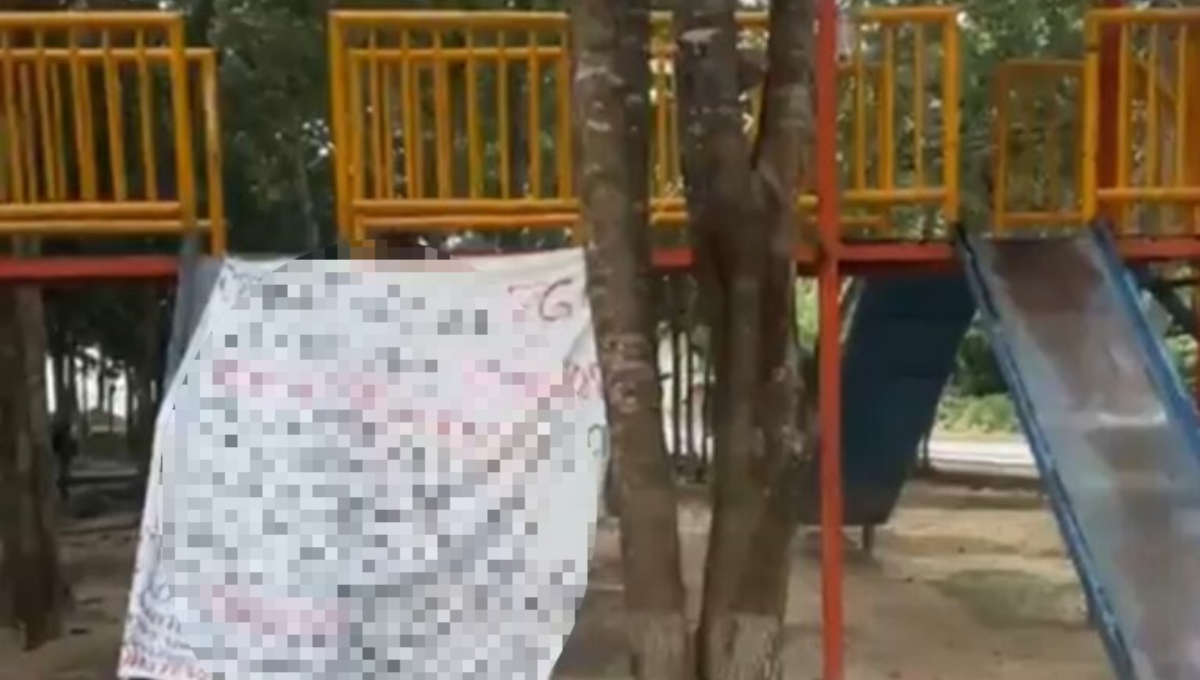 Cuelgan narcomanta en un parque de Cancún; amenazan a autoridades de Cozumel