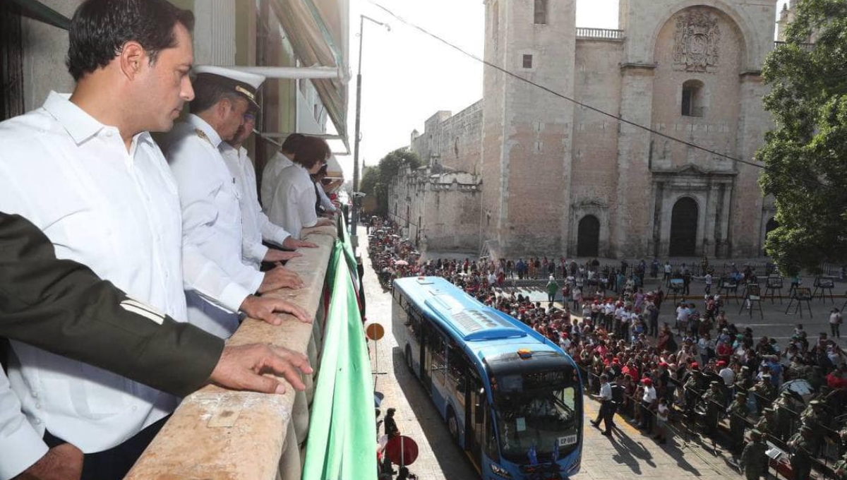 Unidades del Va y Ven recorrieron el Centro de Mérida