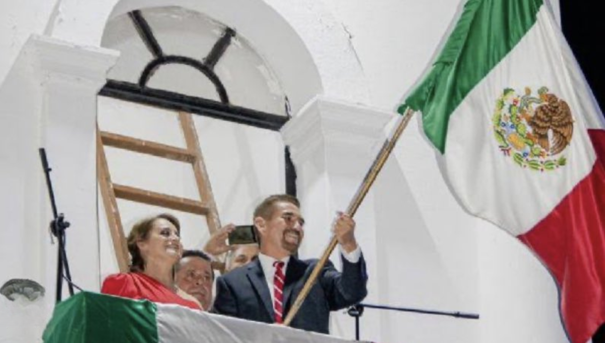 El momento del Grito en el municipio de Sonora. Foto: Especial El momento del Grito en el municipio de Sonora. Foto: Especial