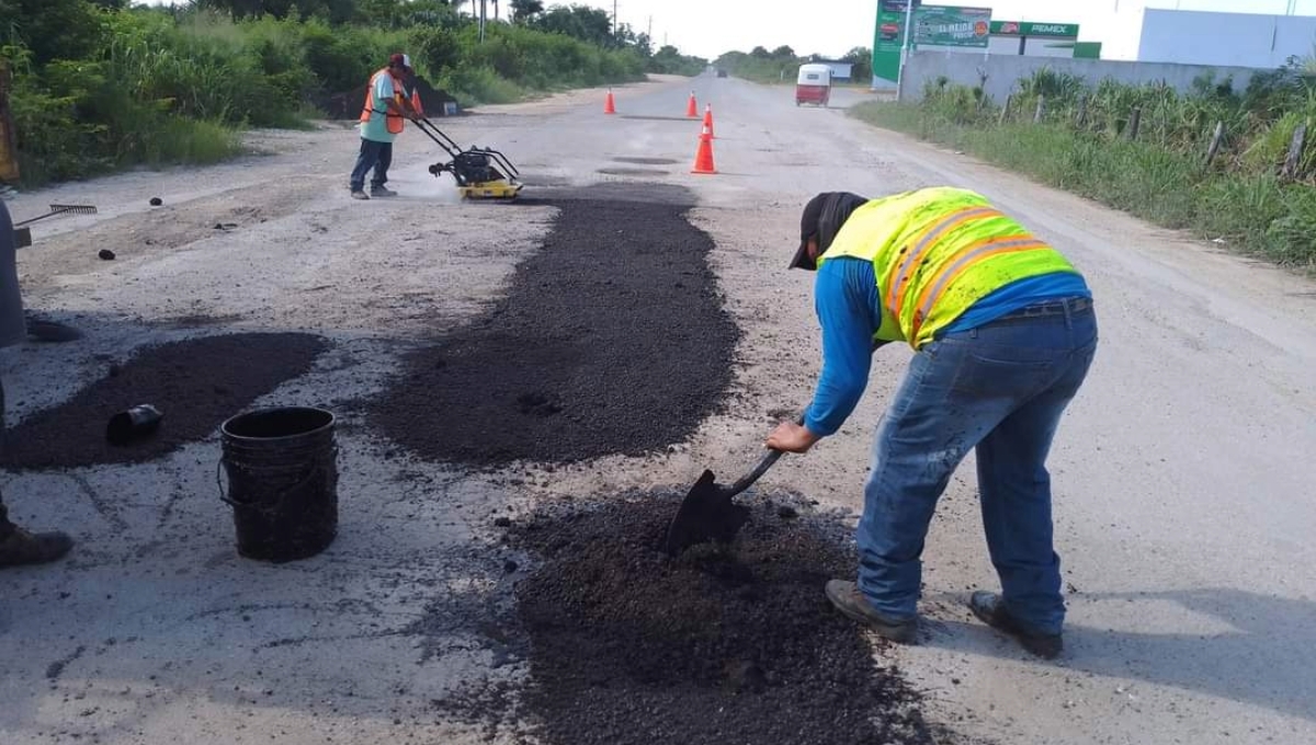 Bacheo en Kantunilkín a destiempo; vecinos lo exigieron antes de las vacaciones de Verano