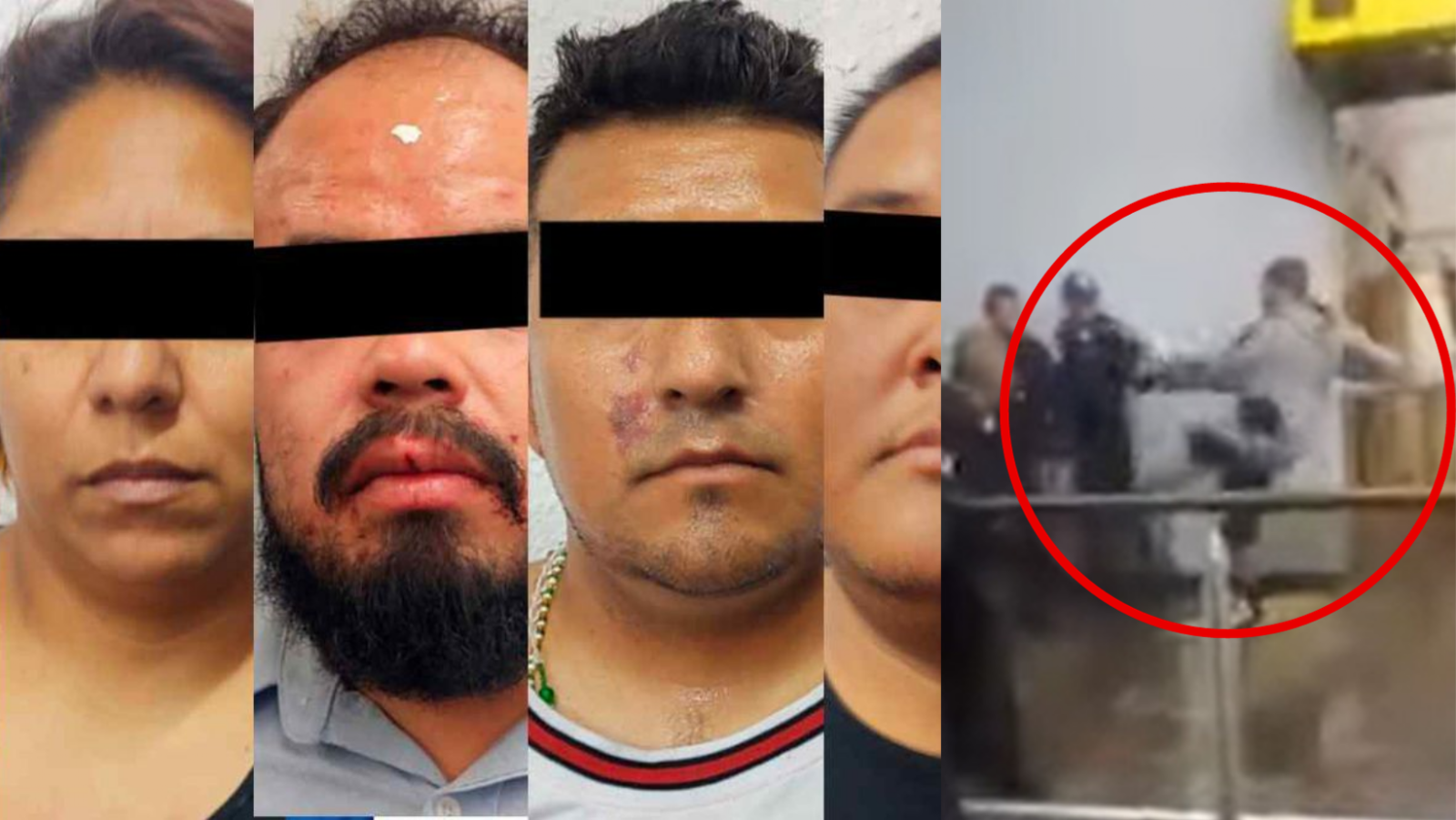 Aseguran a 5 hombres que golpearon a policías en el Metro Pantitlán Aseguran a 5 hombres que golpearon a policías en el Metro Pantitlán