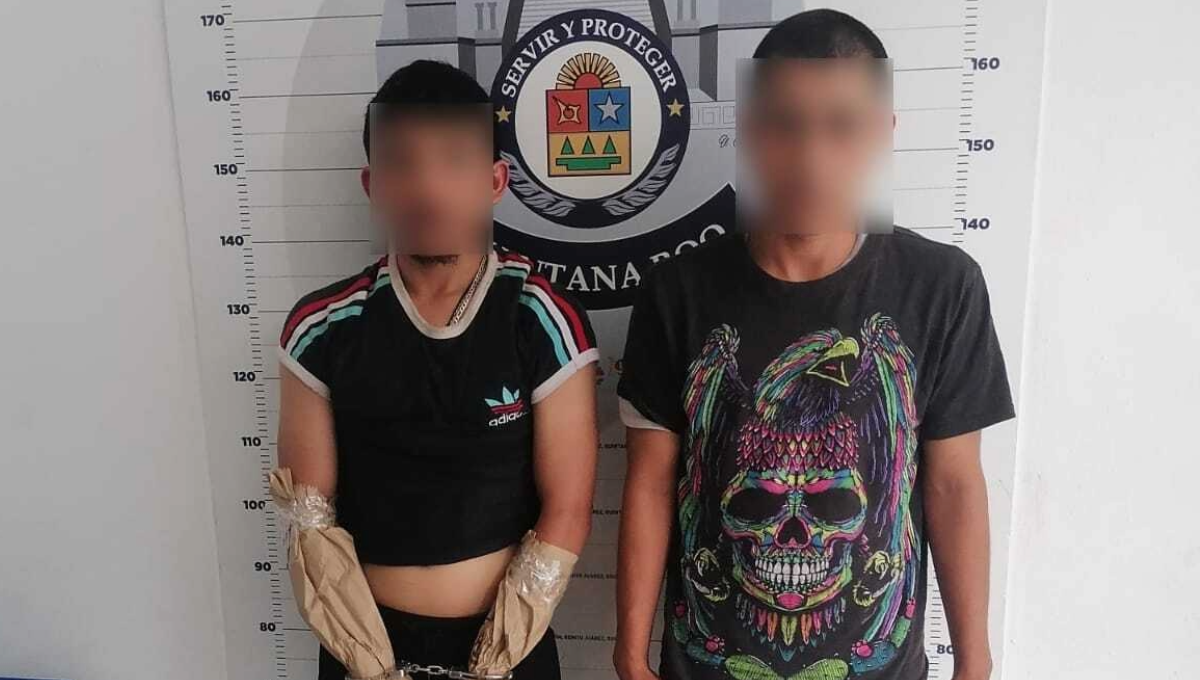 Los responsables del atentado contra la sucursal de Cancún fueron detenidos al quedar registradas sus imágenes en el circuito cerrado; se transportaban en una moto