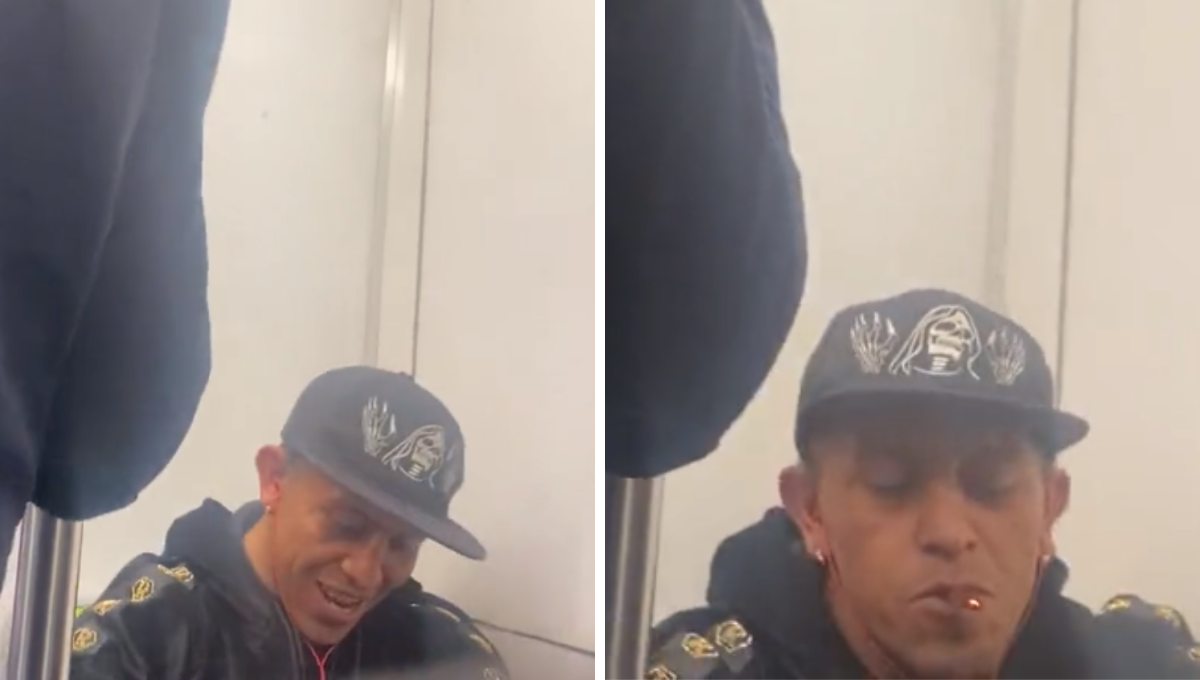 El hombre no dudó en sacar su 'porro' y hacer dos viajes en uno