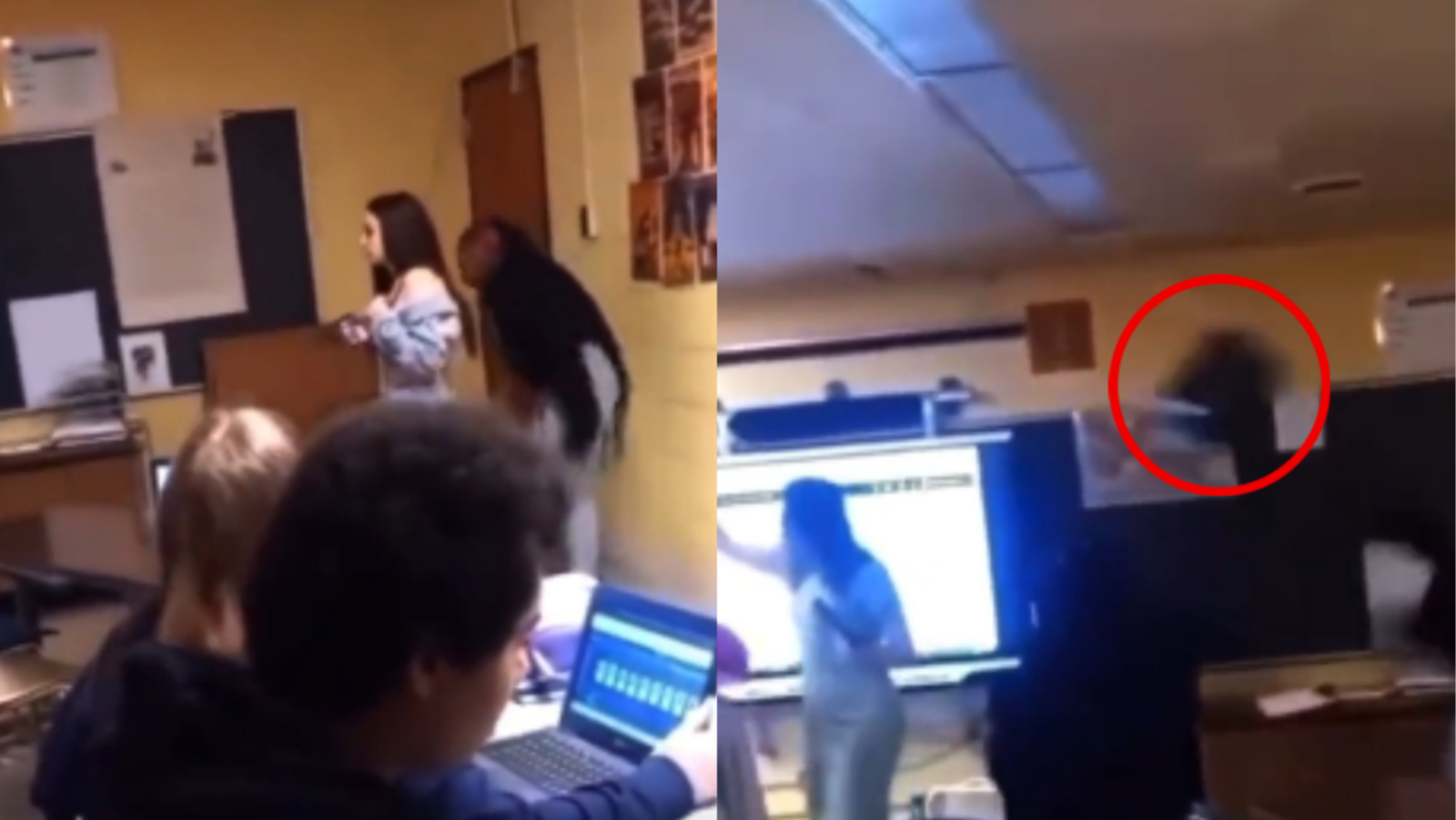 Maestra termina inconsciente tras recibir sillazo de sus alumnas Maestra termina inconsciente tras recibir sillazo de sus alumnas