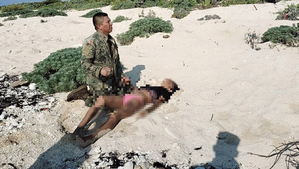 La bañista quedó en shock cuando la llevaron a la orilla