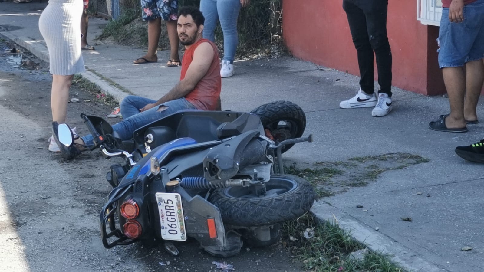 El joven lesionado solamente sufrió golpes contusos y abrasiones