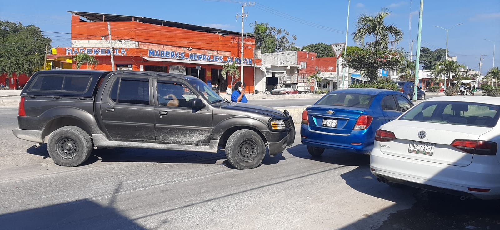 Afortunadamente, no hubo personas lesionadas durante el accidente