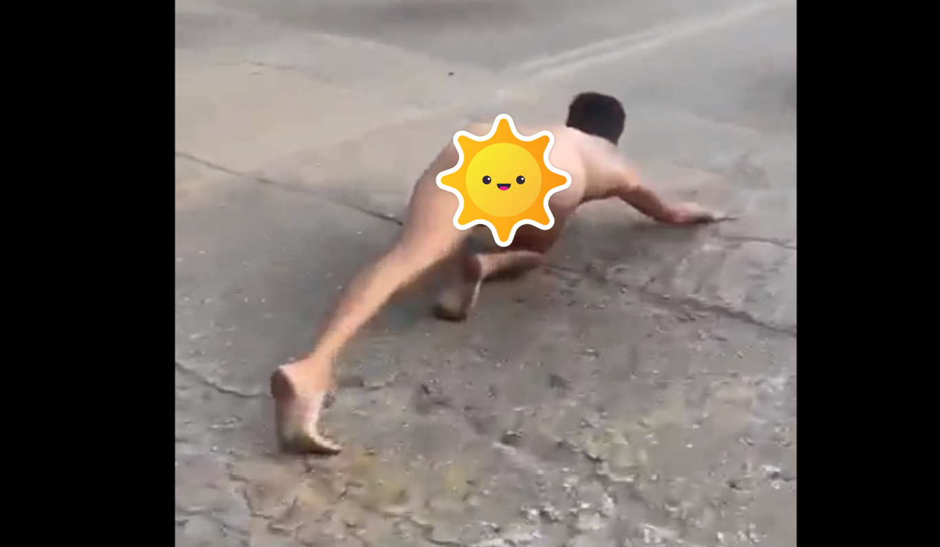 El hombre fue grabado y así es como lucía 
