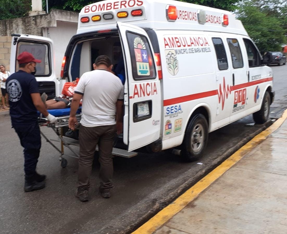 El motociclista fue ingresado al hospotal de José María Morelos
