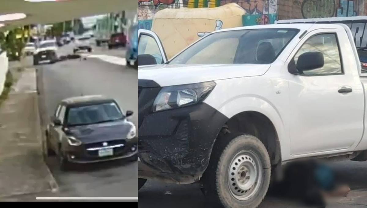El video muestra cómo el motociclista pierde el control El video muestra cómo el motociclista pierde el control