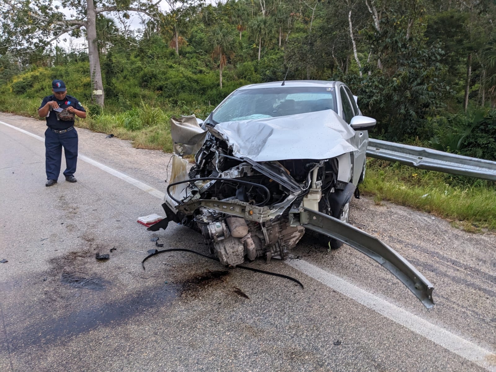 Una persona resultó herida en el accidente sin ser necesario su traslado a un hospital de José María Morelos Una persona resultó herida en el accidente sin ser necesario su traslado a un hospital de José María Morelos