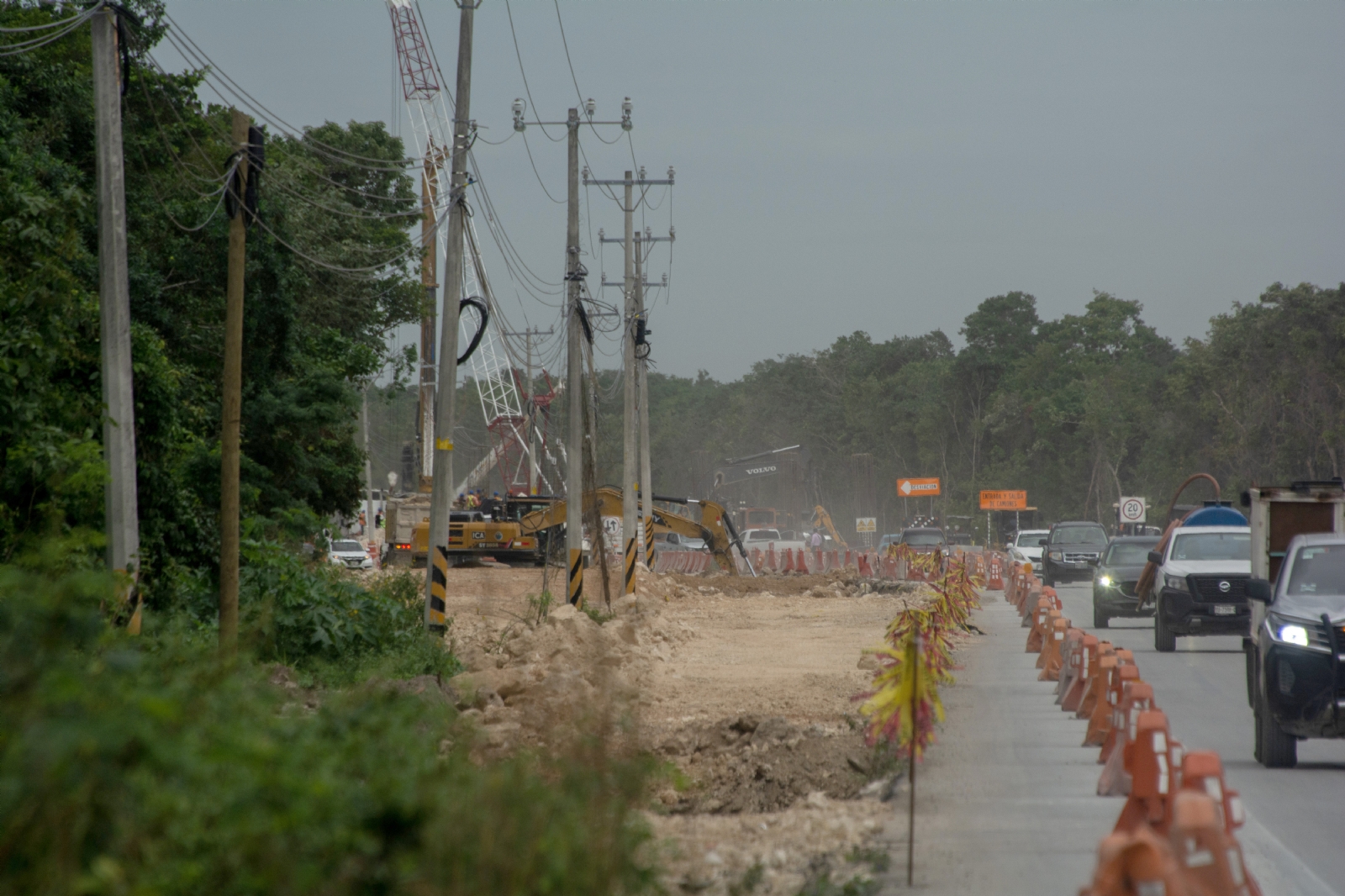 Los trabajos generan congestionamientos viales en la zona