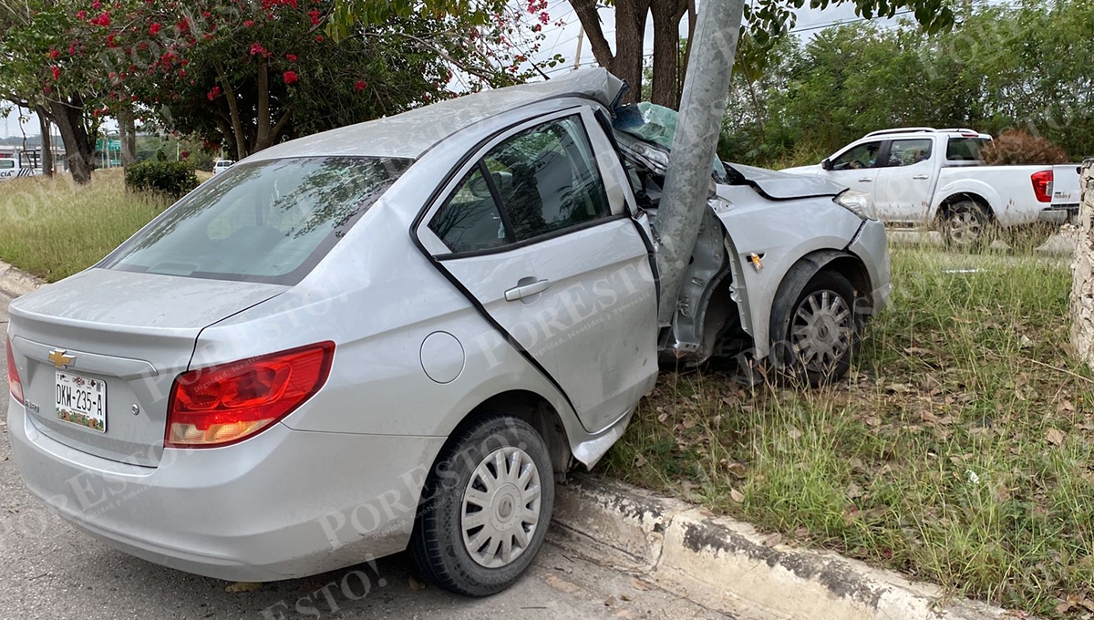 Por exceder los límites de velocidad, el hombre perdió el control del volante Por exceder los límites de velocidad, el hombre perdió el control del volante