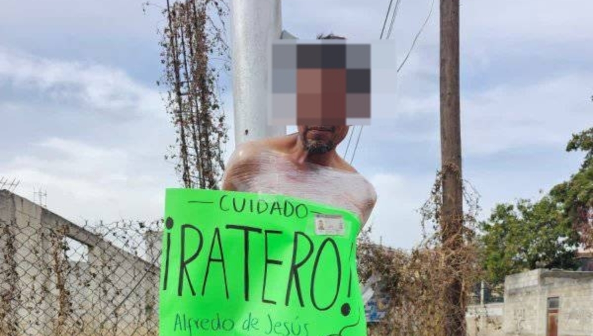 El hombre quedó pegado al poste de luz en San Bernardino Tlaxcalancingo El hombre quedó pegado al poste de luz en San Bernardino Tlaxcalancingo