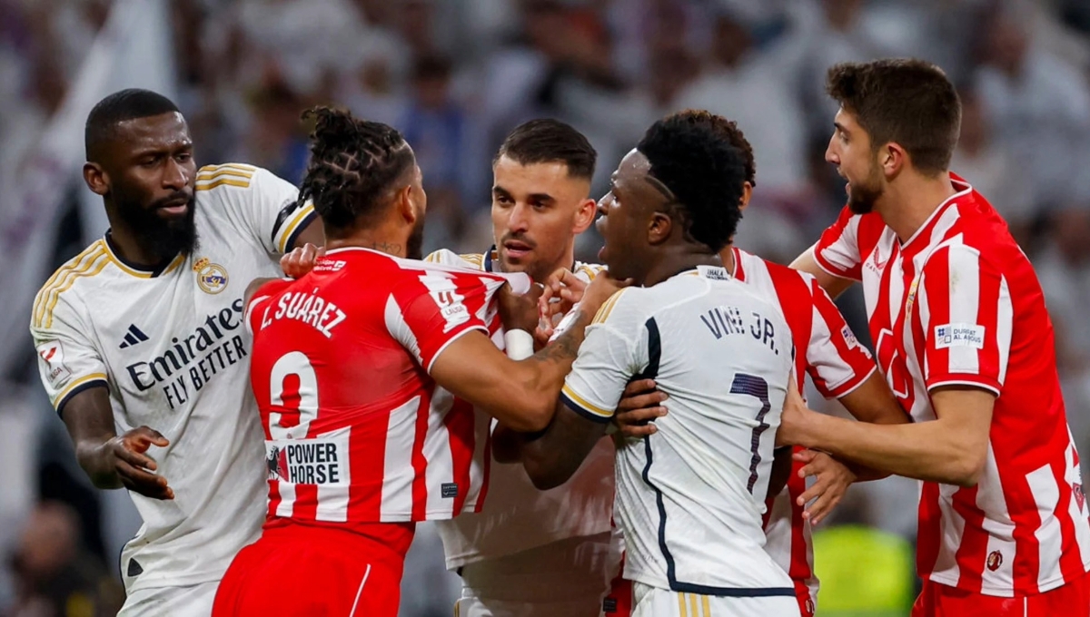 La noche en Madrid se volvió polémica luego de que se diera válido un gol de Vinicius Jr. que, aparentemente, fue con la mano y que significó el empate momentáneo de los merengues