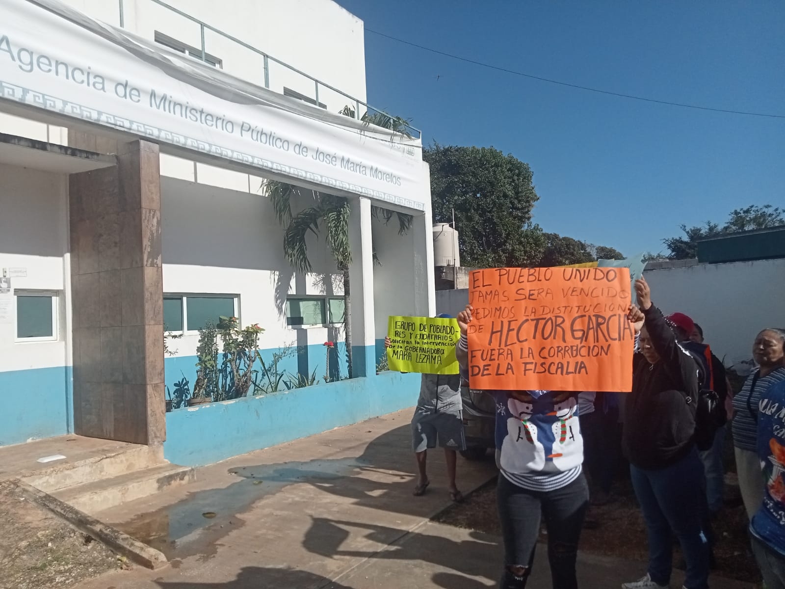 "Los pobladores piden la destitución de un miembro de la fiscalía en José María Morelos