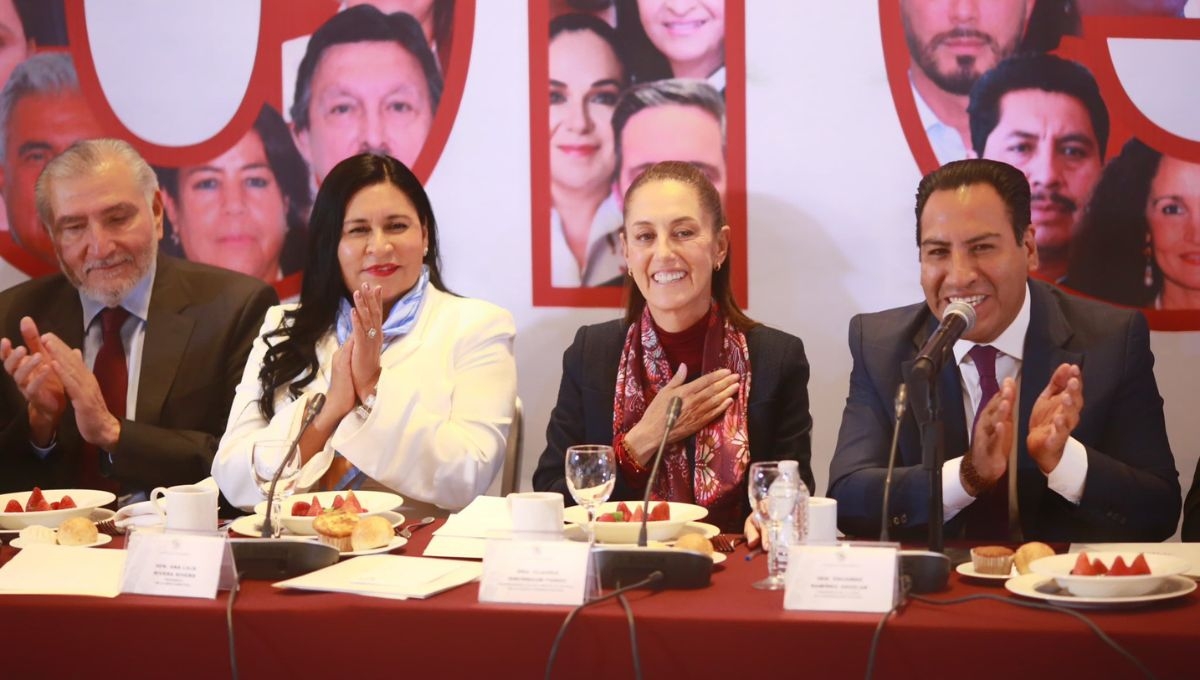 Claudia Sheinbaum asistió a la XII Reunión Plenaria del Grupo Parlamentario de Morena en el Senado de la República,