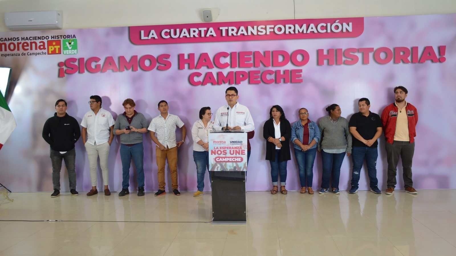 El dirigente estatal de Morena en Campeche retomó sus conferencias mañaneras