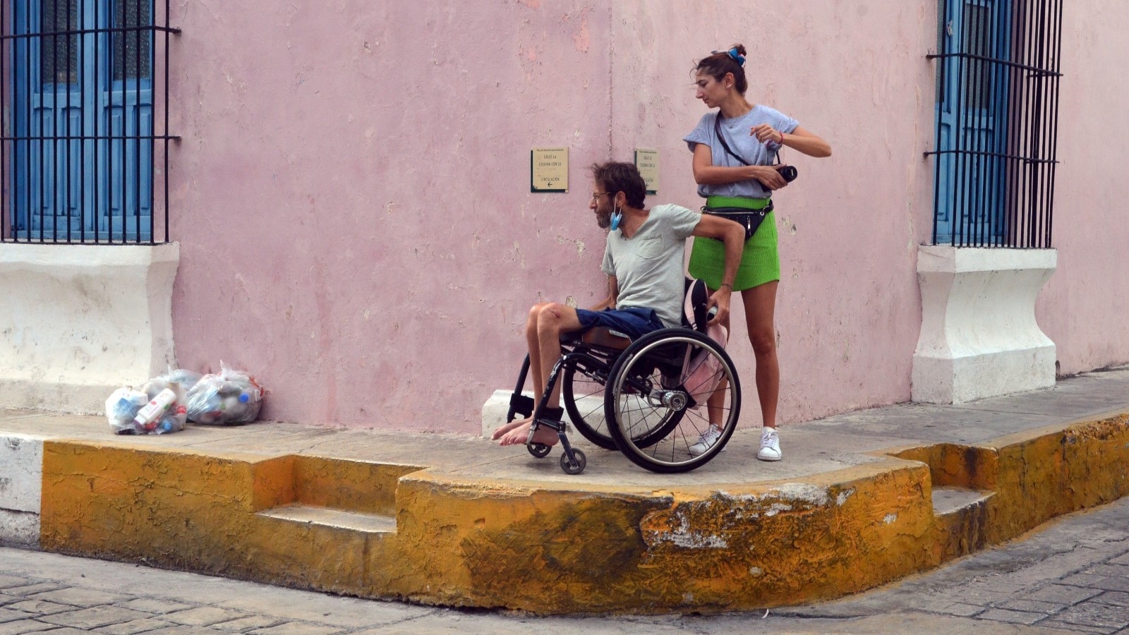 Las principales calles del centro histórico no están hechas para personas con discapacidad