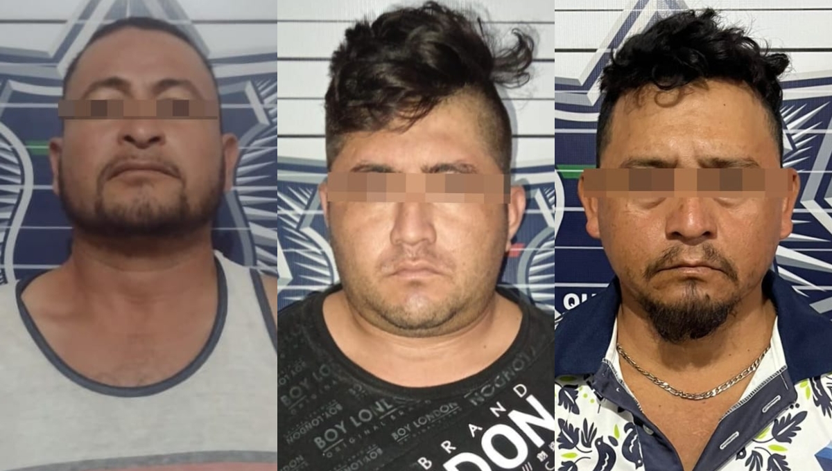 Detienen a tres presuntos narcomenudistas armados en Cancún