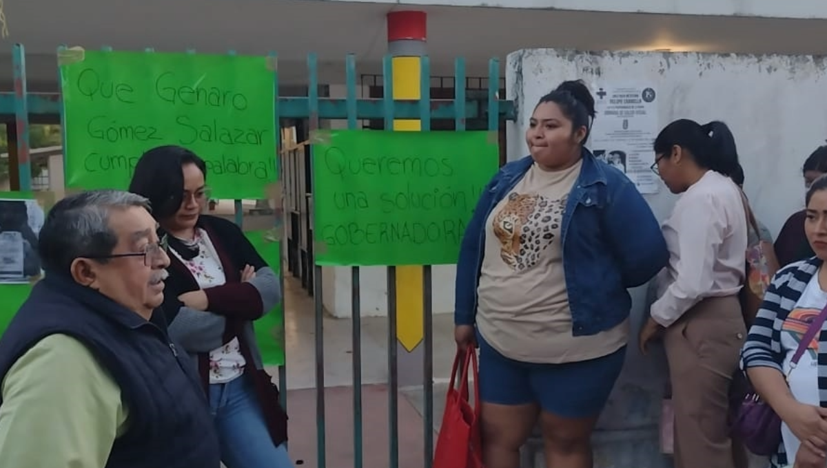 Con esta acción de protesta fueron afectados estudiantes de otros grados, al no poder ingresar.