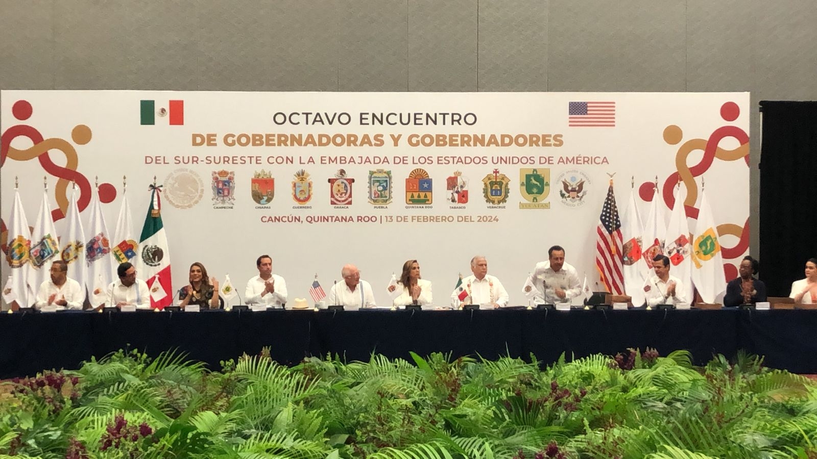 Este martes fue el Encuentro de Gobernadoras y Gobernadores del Sur-Sureste con la Embajada de los Estados Unidos