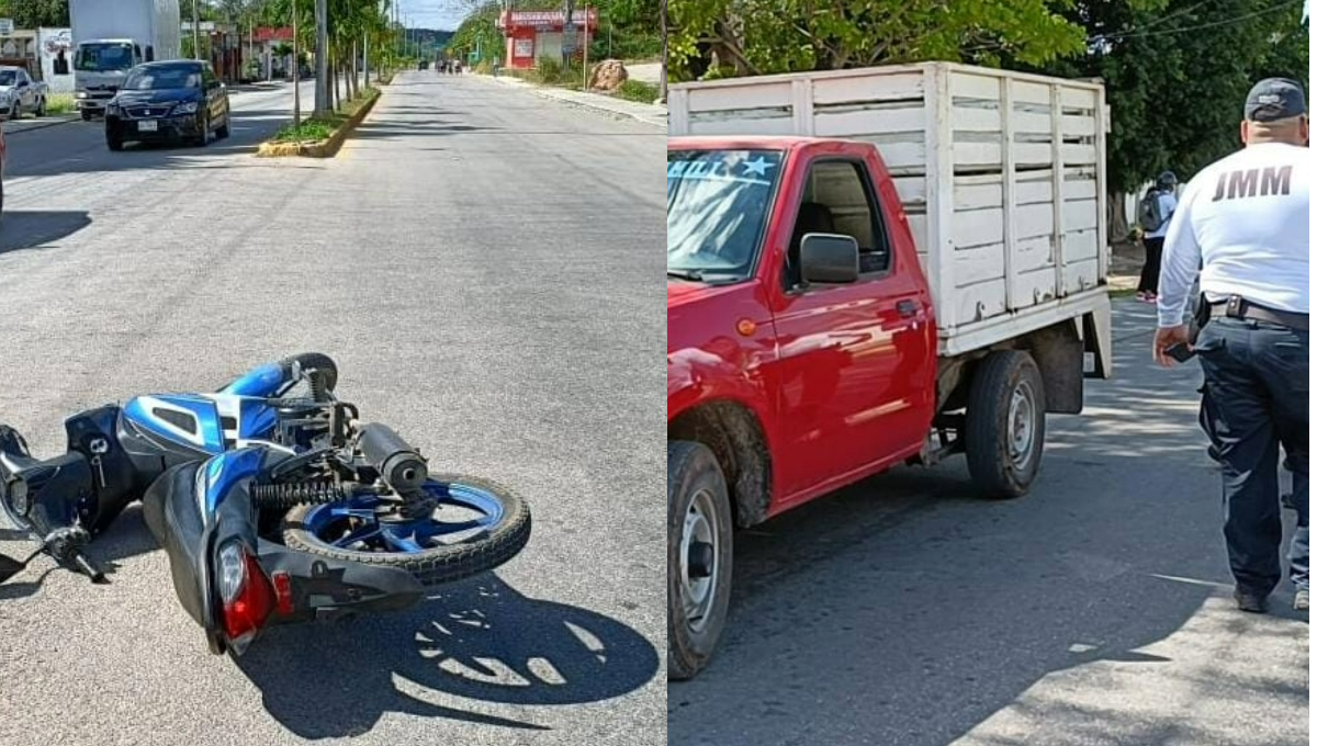 Menor de edad que transitaba a exceso de velocidad sobre la avenida se impactó contra de una camioneta Menor de edad que transitaba a exceso de velocidad sobre la avenida se impactó contra de una camioneta