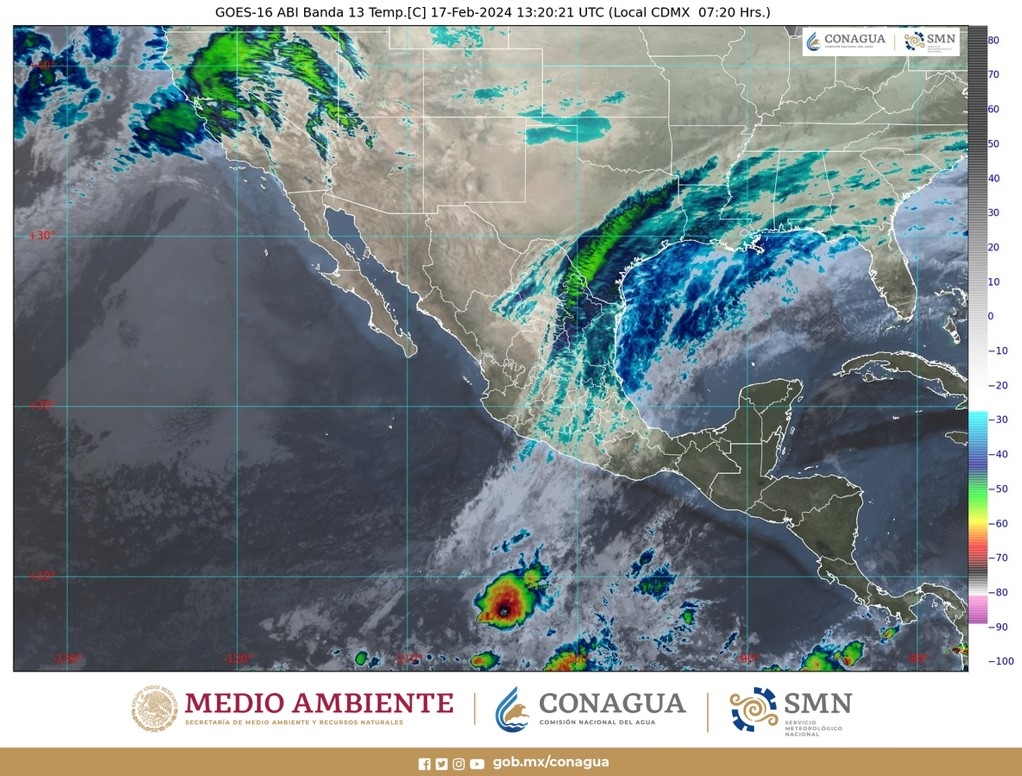 Conagua pronostica lluvias para el domingo 18 de febrero