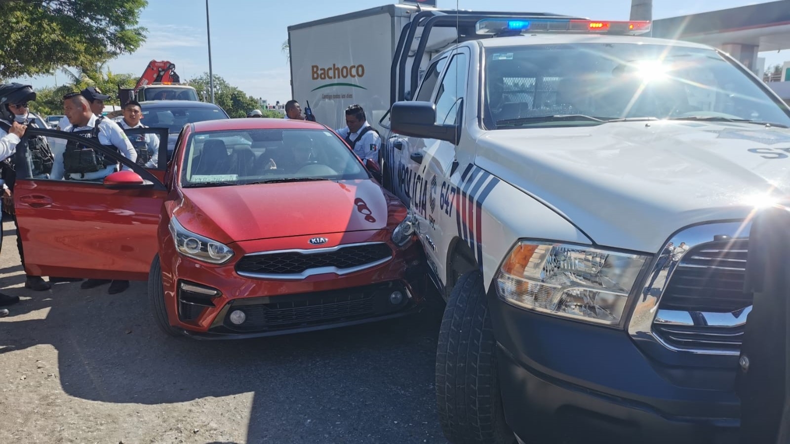 El accidente fue turnado al Ministerio Público por daños a propiedad privada