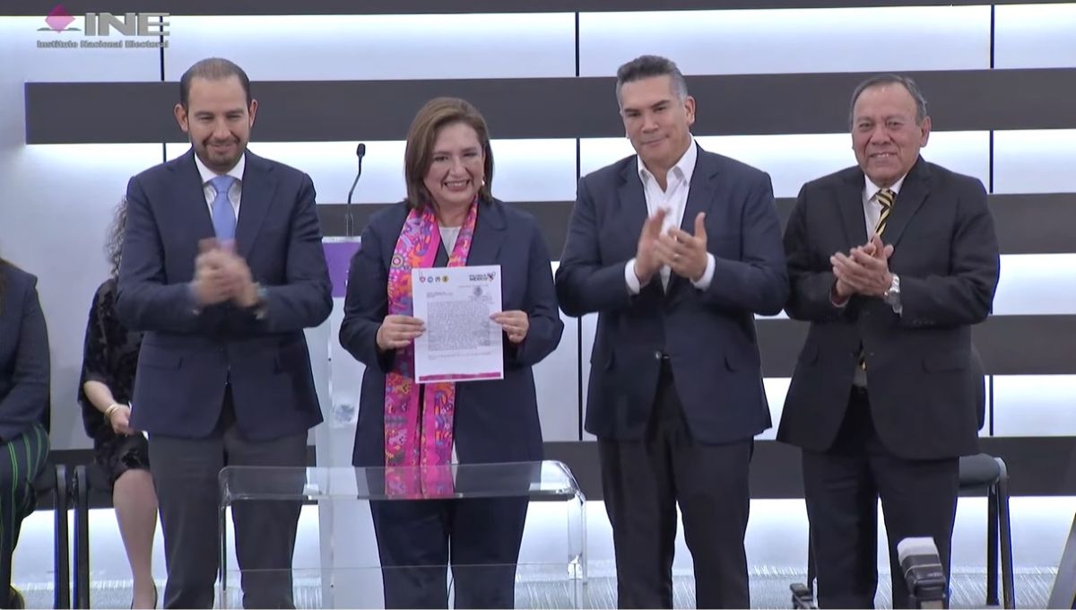 Xóchitl Gálvez realizó ante el INE el registro de su candidatura presidencial para los comicios del 2 de junio Xóchitl Gálvez realizó ante el INE el registro de su candidatura presidencial para los comicios del 2 de junio