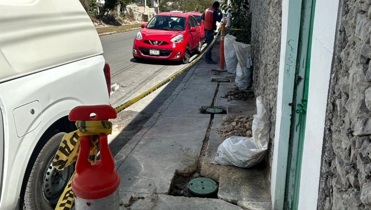 Ayer todavía se notaba que los “registros” estaban sembrados en medio de cemento fresco