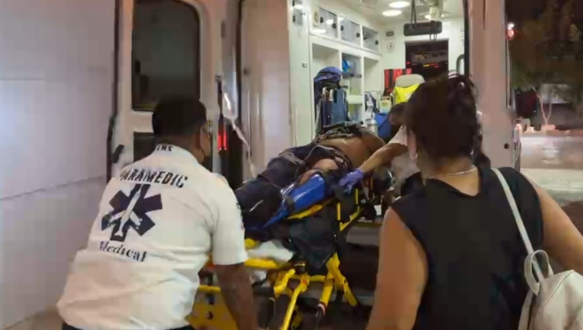 El hombre fue llevado al Hospital Jesús Kumate Rodríguez de Cancún El hombre fue llevado al Hospital Jesús Kumate Rodríguez de Cancún