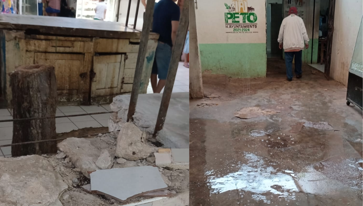 Pobladores piden reparación de los inmuebles del mercado principal.