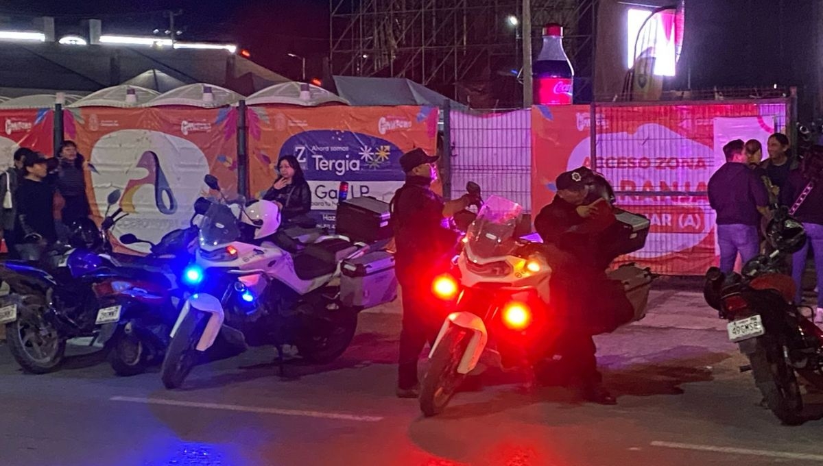 Más elementos de policía arribaron al Foro Ah Kim Pech