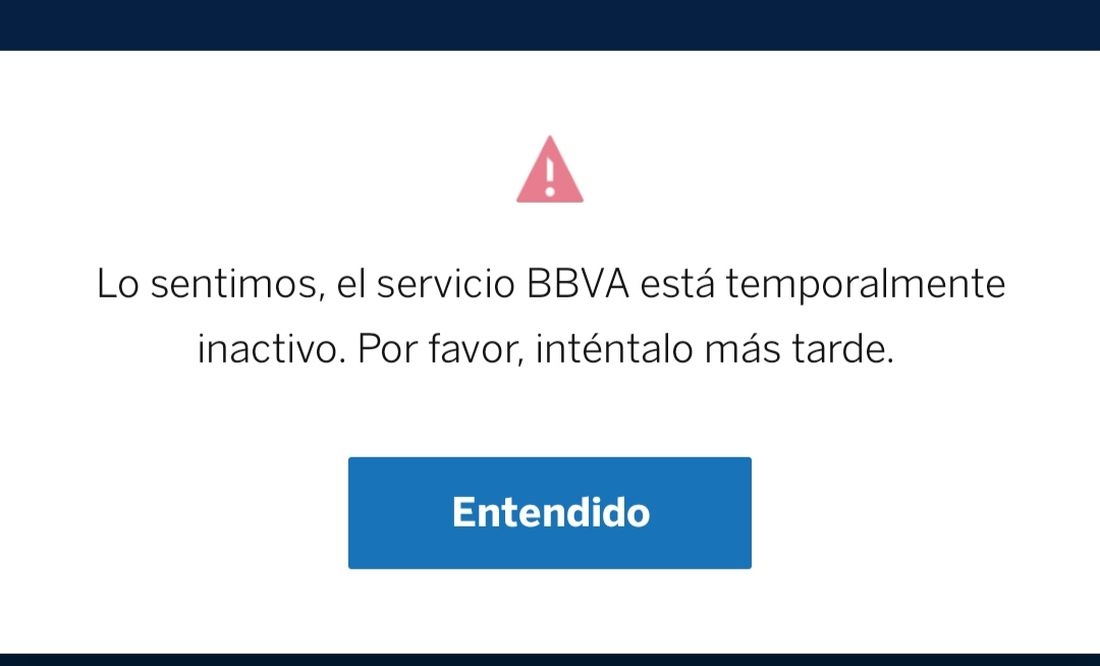Reportan fallas en el sistema de BBVA Reportan fallas en el sistema de BBVA