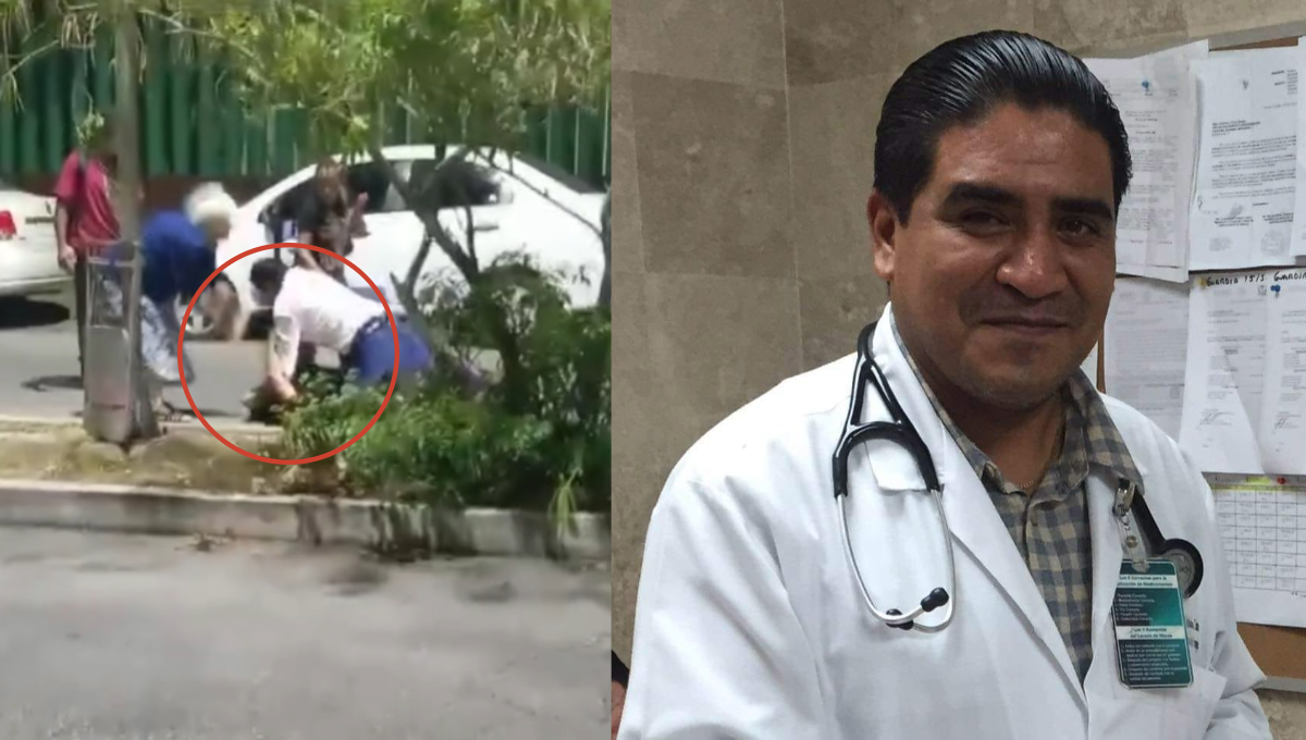 El médico del IMSS T1 de Mérida presentó graves heridas tras los golpes que recibió El médico del IMSS T1 de Mérida presentó graves heridas tras los golpes que recibió