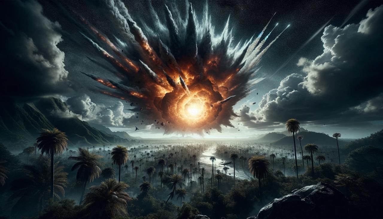 Según la IA, así fue el impacto del meteorito en Chicxulub, Yucatán: FOTOS