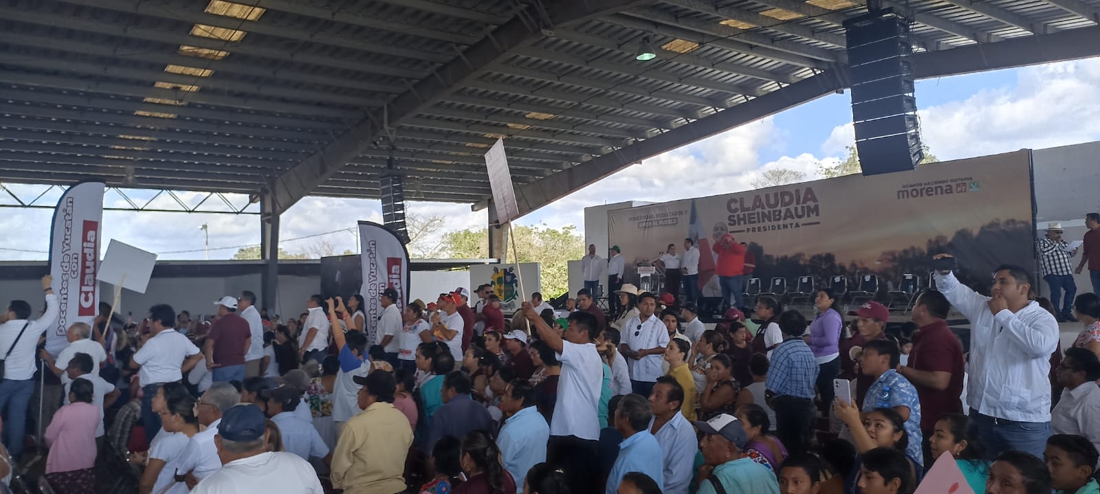 Los yucatecos esperan a Claudia Sheinbaum y Joaquín Díaz Mena en Tizimín
