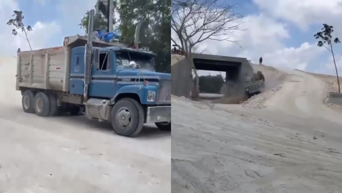 El conductor del volquete fue llevado a un hospital de Chetumal