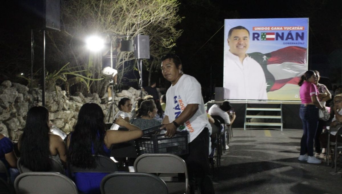 Así luce el mitin de Renán Barrera en Conkal