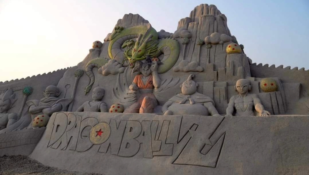 Por séptima ocasión realizan estas figuras base de arena Por séptima ocasión realizan estas figuras base de arena